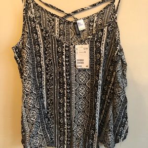 NWT- H&M cross back tank SZ 12